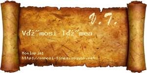 Vámosi Tímea névjegykártya